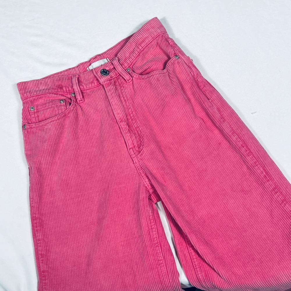 BDG High & Wide Pink Corduroy Pants Women Size 25 High‎ Rise Wide Leg Trousers